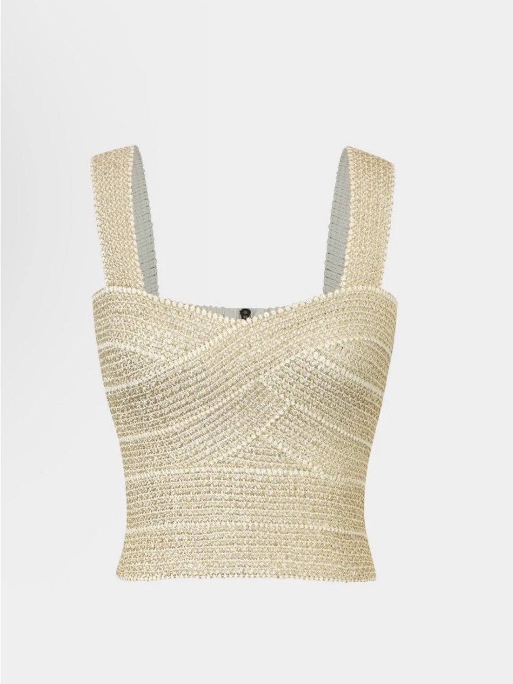NWT Micas gold/sand bandage Crop Top in Cream